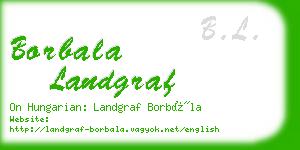 borbala landgraf business card